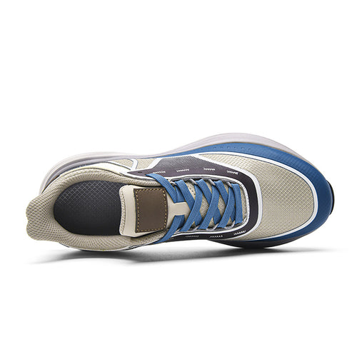 Color-blocked platform chunky sneakers for men, breathable, lightweight, non-slip casual running shoes.